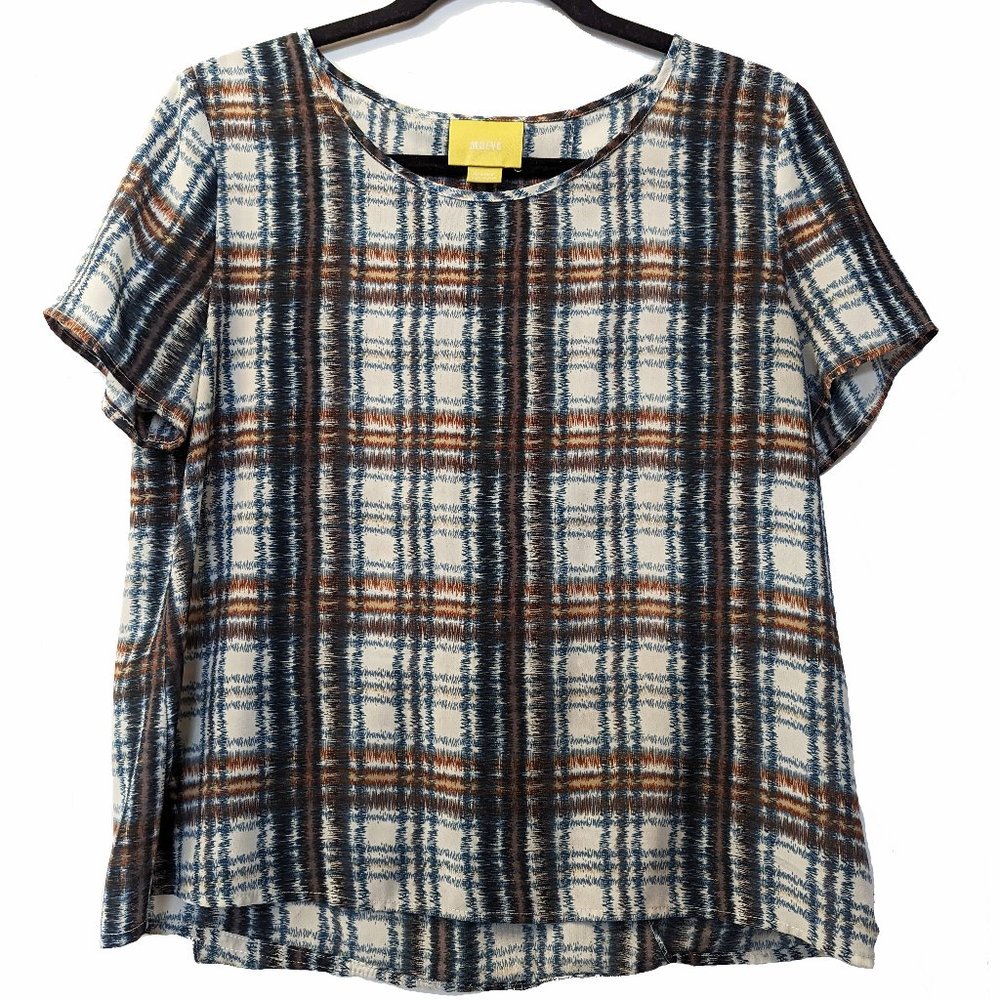 Anthropologie Maeve Plaid Tulip Wrap